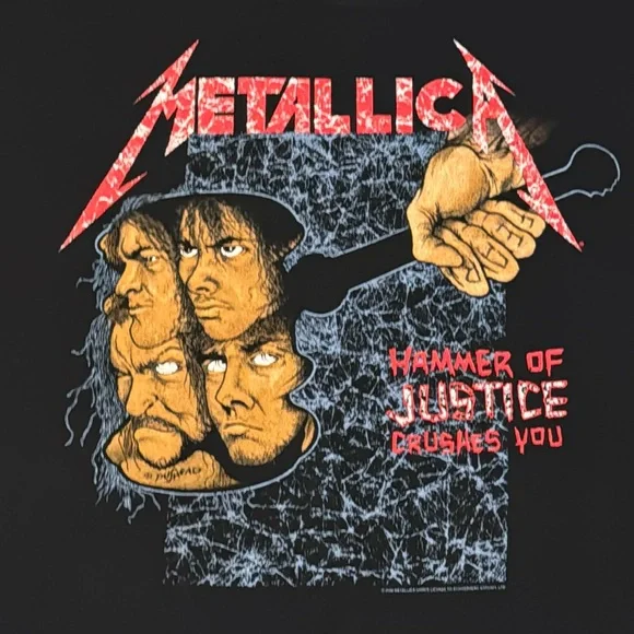 METALLICA 🤘🏼 t-shirt XXL vintage metal black shirt. And Justice For All! - 👀! - Picture 7 of 7